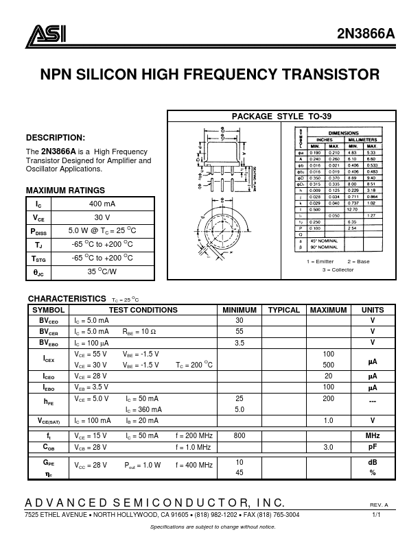 2N3866A