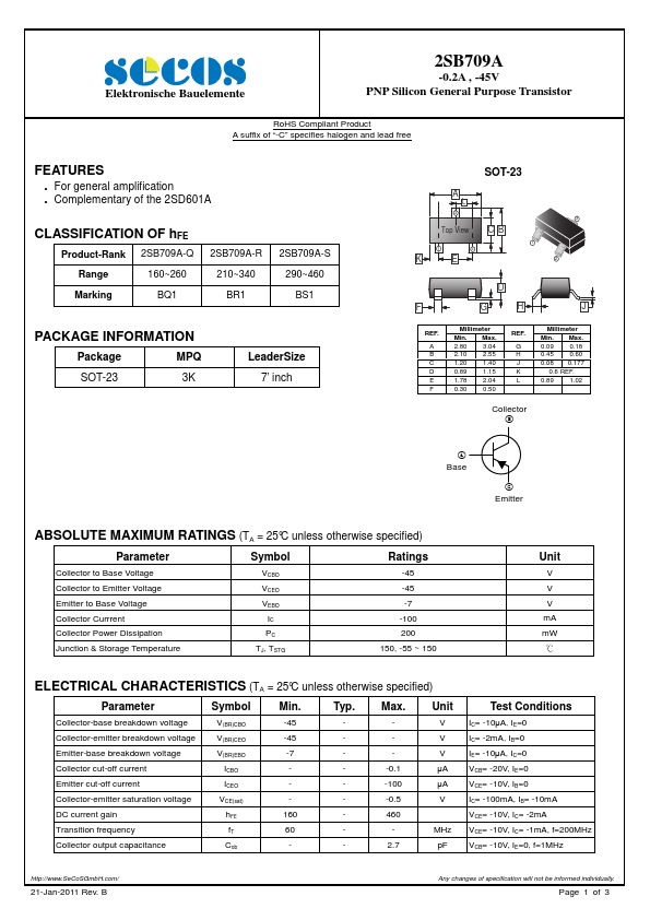 2SB709A