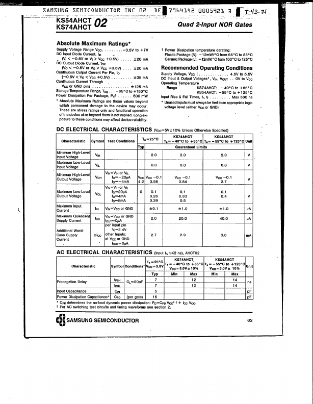 KS74AHCT02