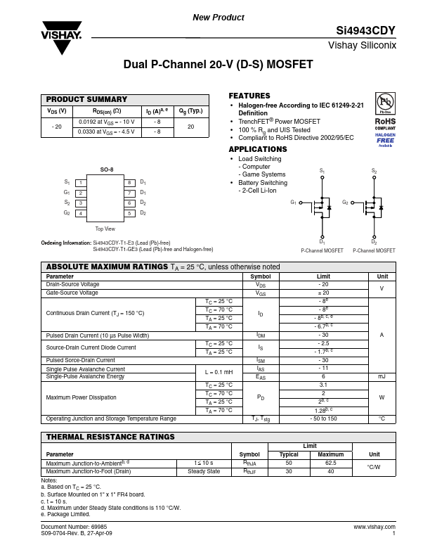 Si4943CDY