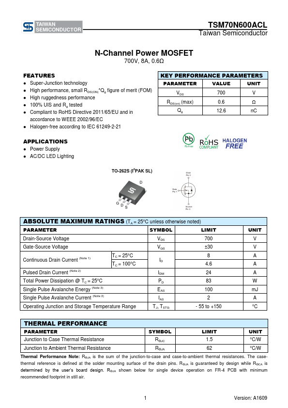 TSM70N600ACL