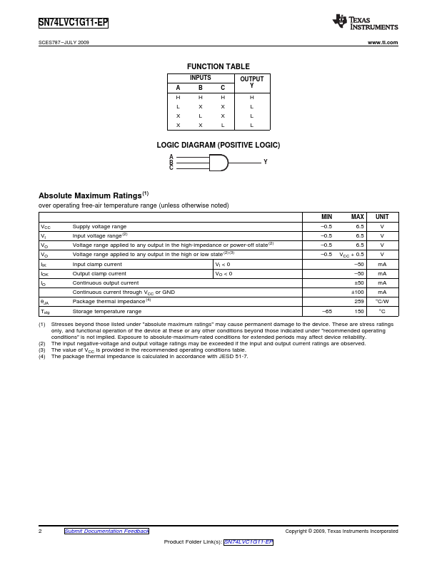 SN74LVC1G11-EP