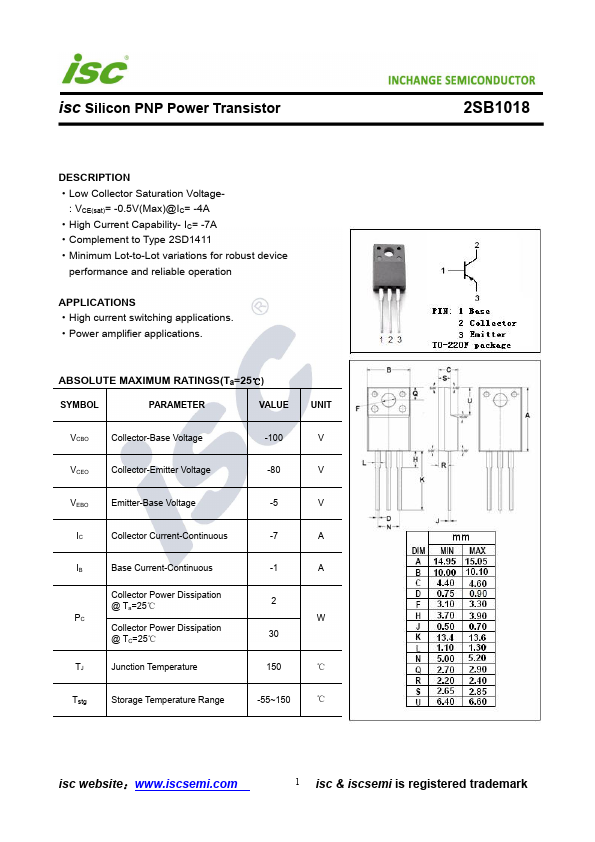 2SB1018