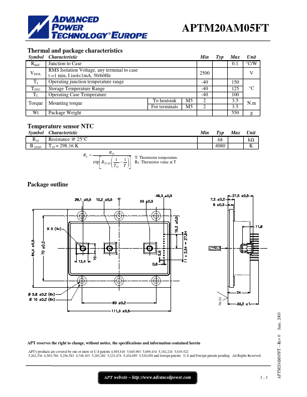 APTM20AM05FT
