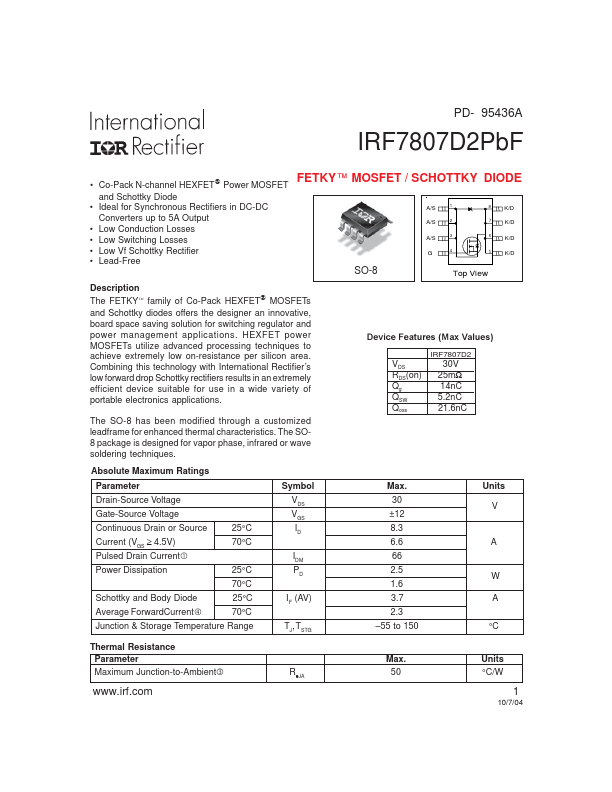 IRF7807D2PbF