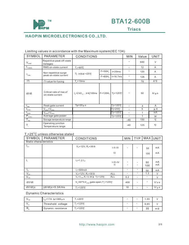 BTA12-600B