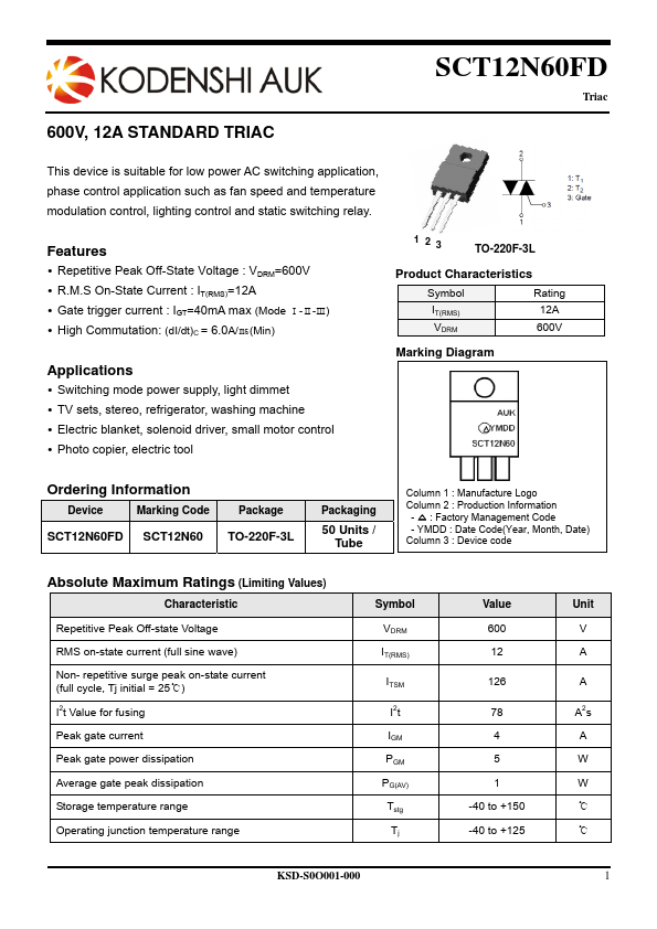 SCT12N60FD