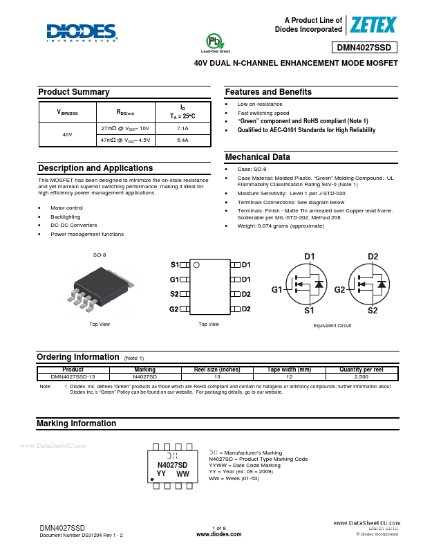 DMN4027SSD