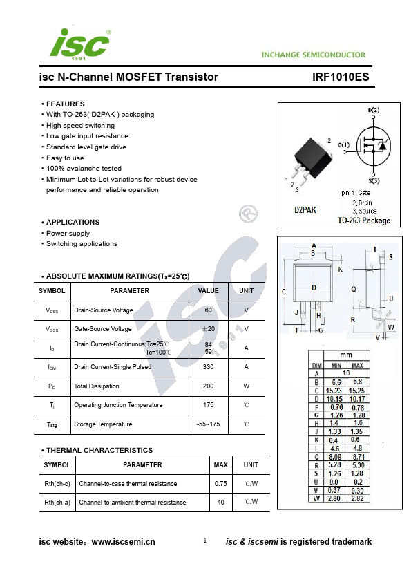 IRF1010ES