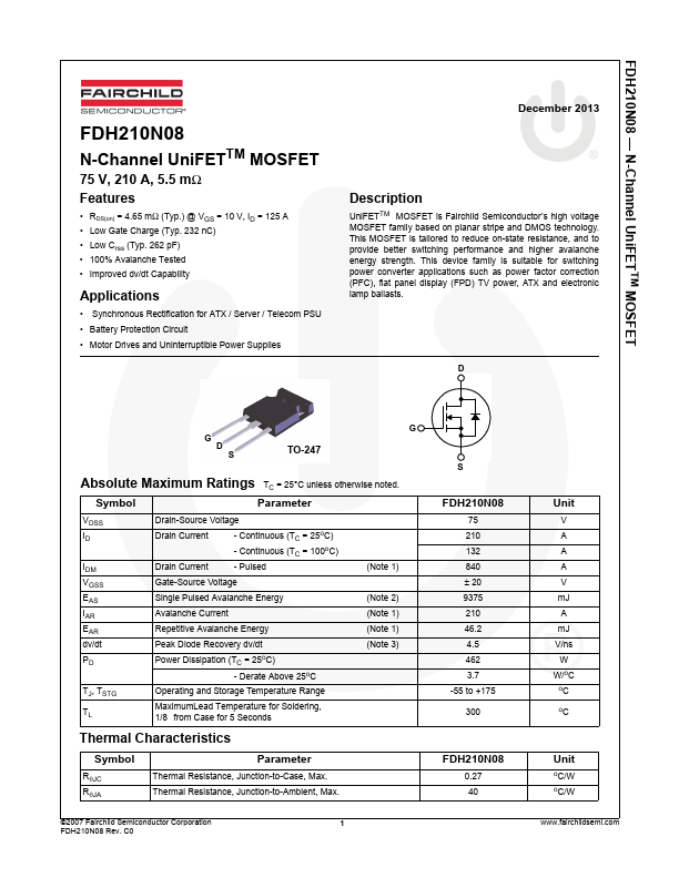 FDH210N08