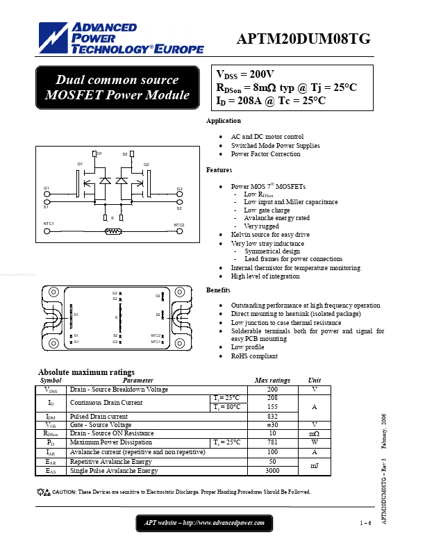 APTM20DUM08TG