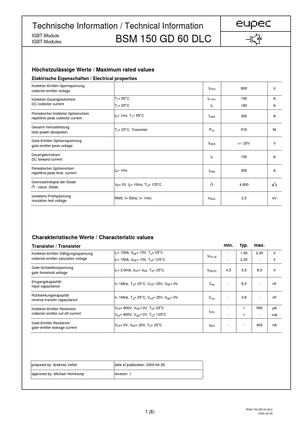 BSM150GD60DLC