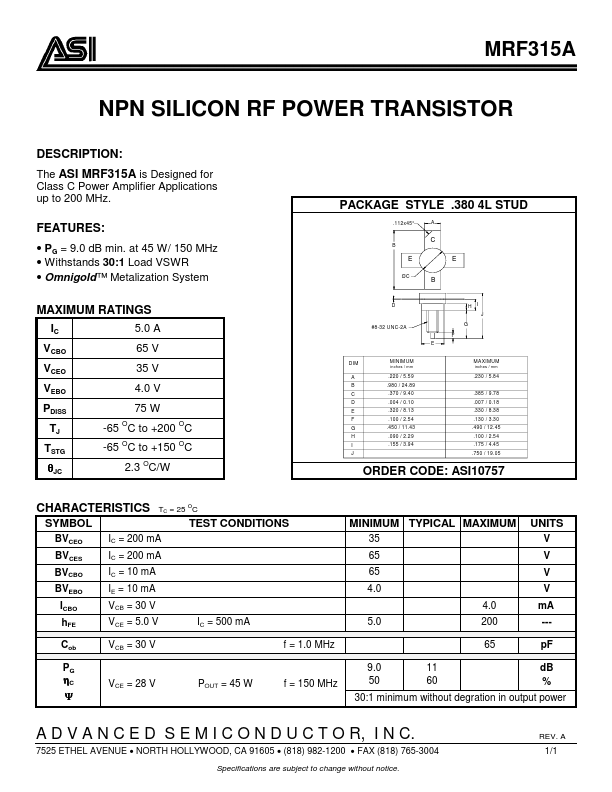 MRF315A