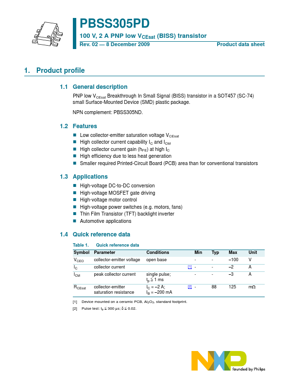 PBSS305PD