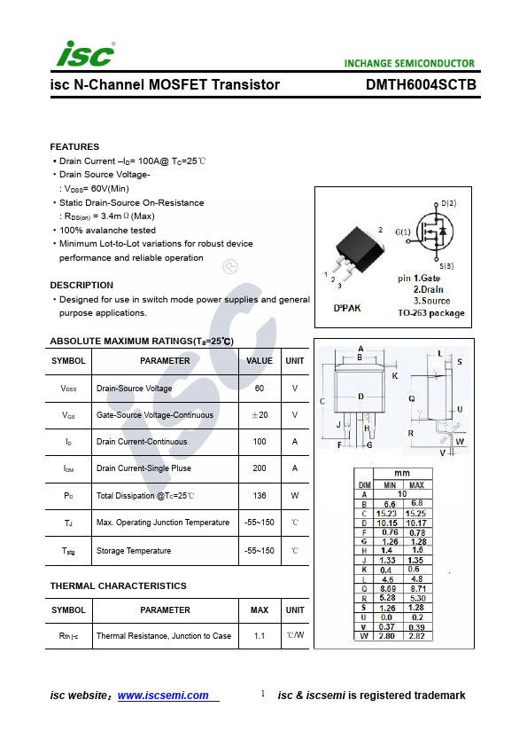 DMTH6004SCTB