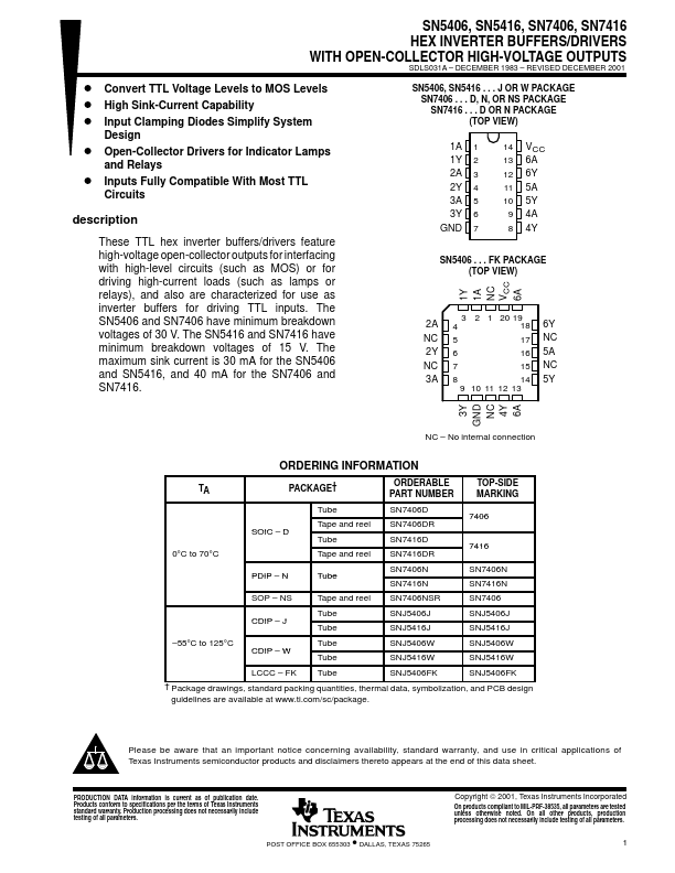 SN7416N