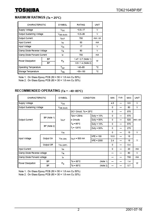 TD62164BP