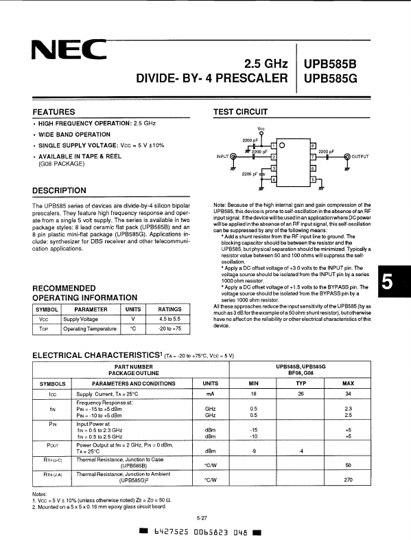 UPB585B