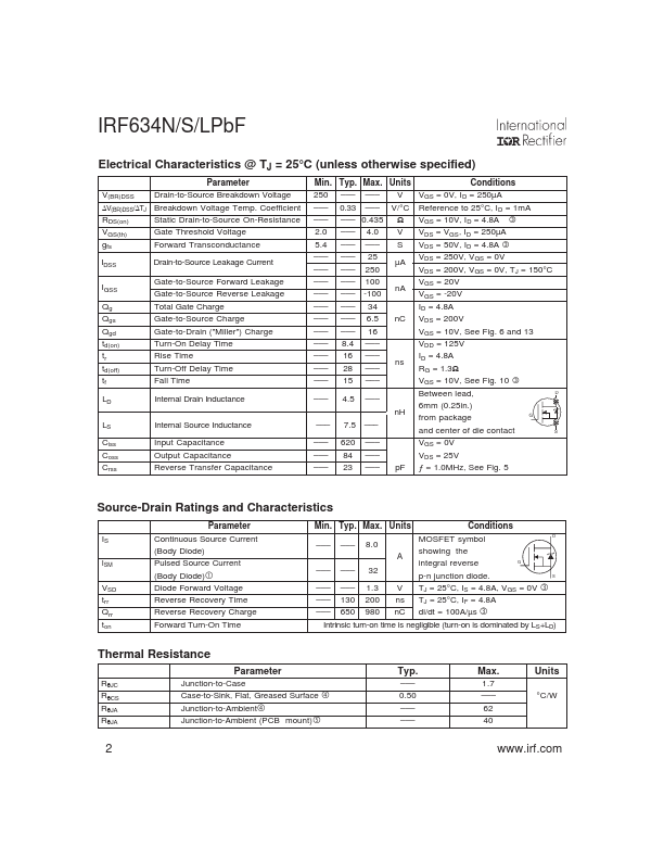 IRF634NPbF