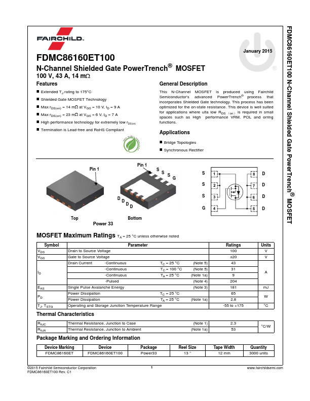 FDMC86160ET100