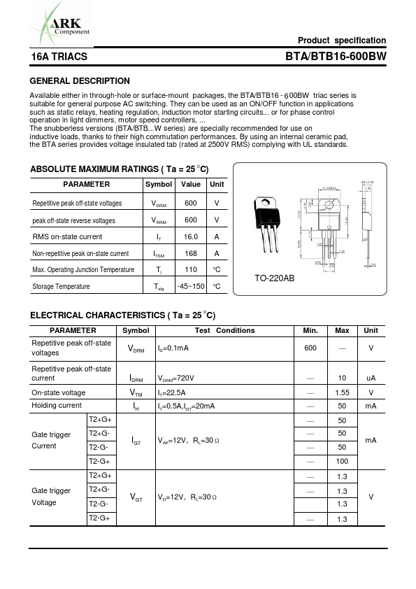 BTB16-600BW