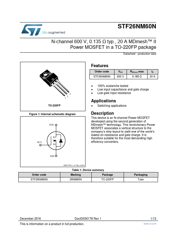 STF26NM60N