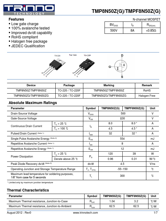 TMPF8N50ZG