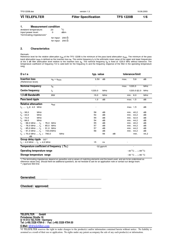 TFS1220B