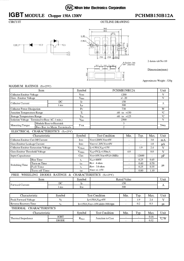 PCHMB150B12A