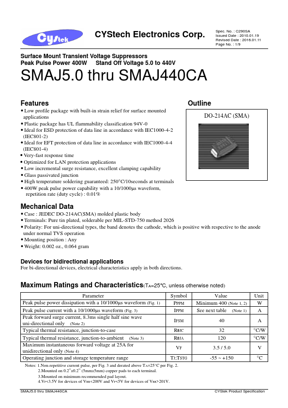 SMAJ40CA