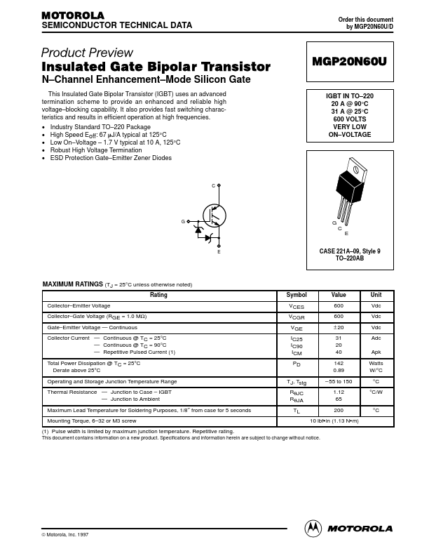 MGP20N60U