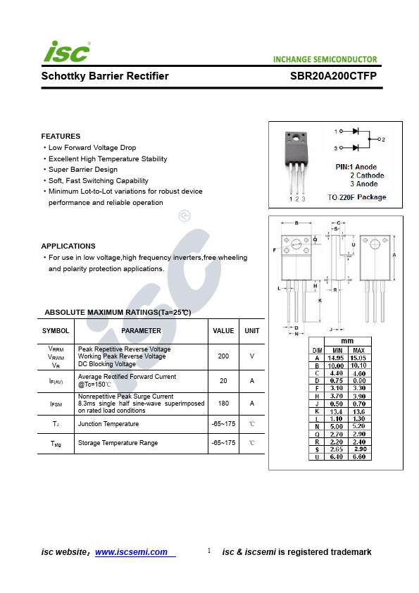 SBR20A200CTFP