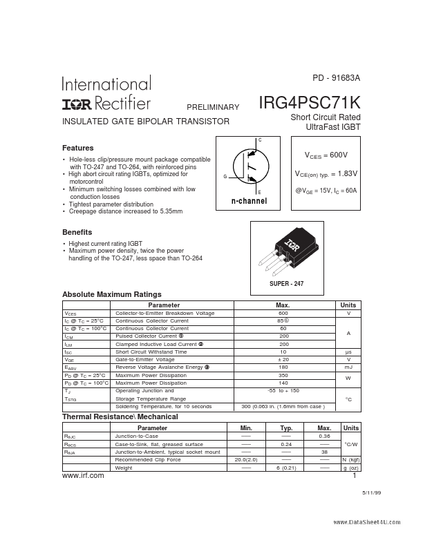 IRG4PSC71K