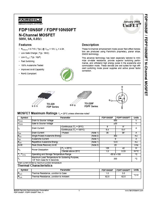 FDP10N50F