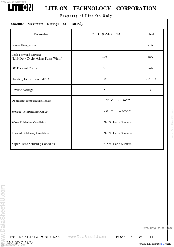 LTST-C193NBKT-5A