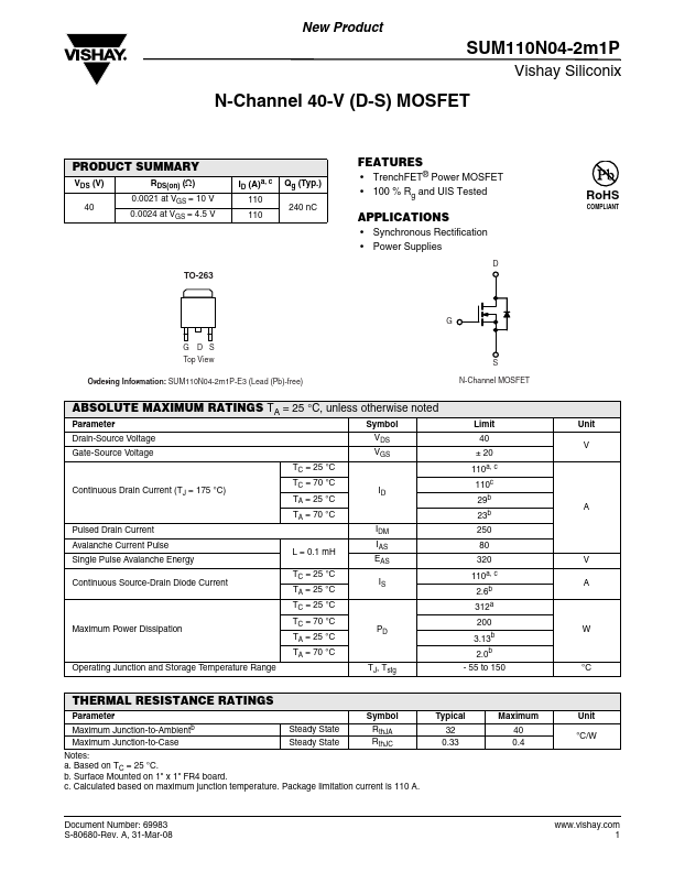 SUM110N04-2m1P