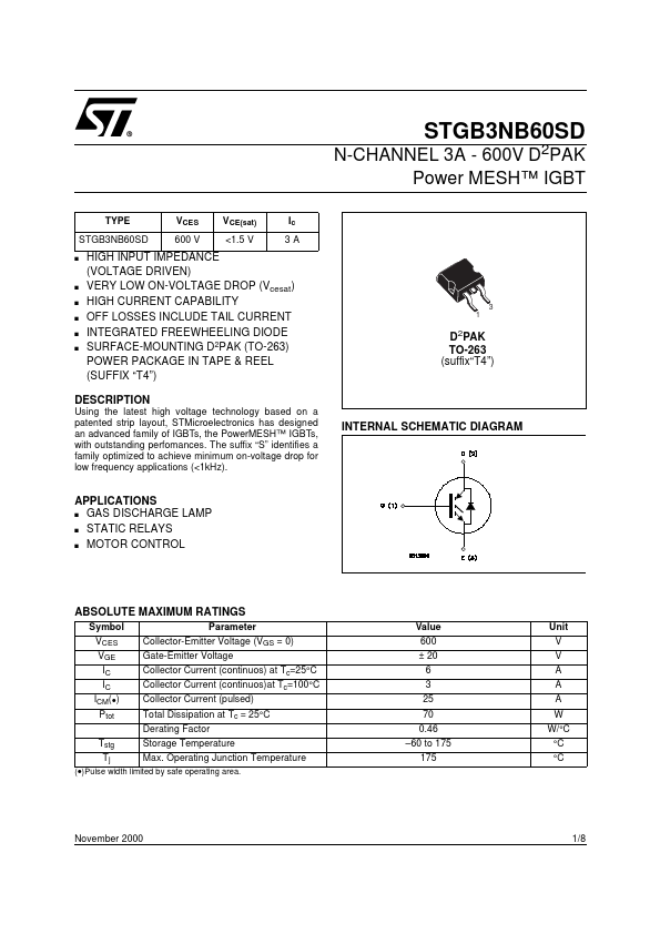 STGB3NB60SD