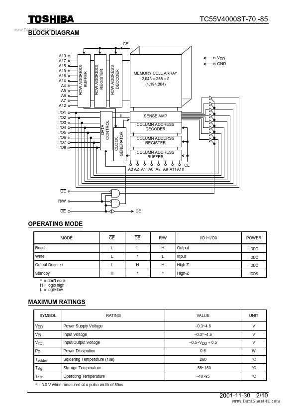 TC55V4000ST-85