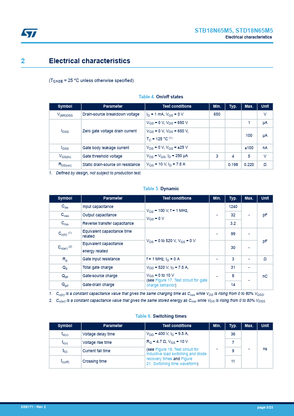 STD18N65M5