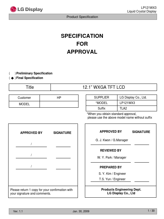 LP121WX3-TLA2