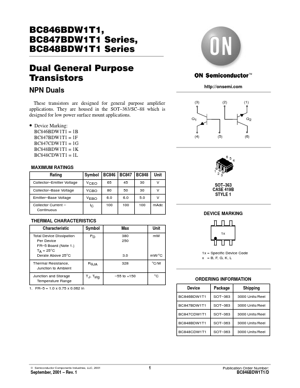 BC848BDW1T1