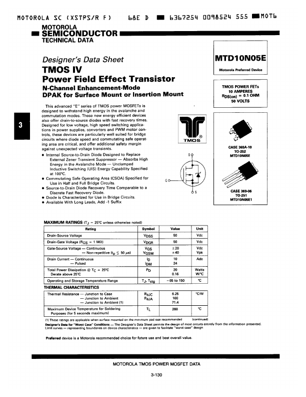 MTD10N05E