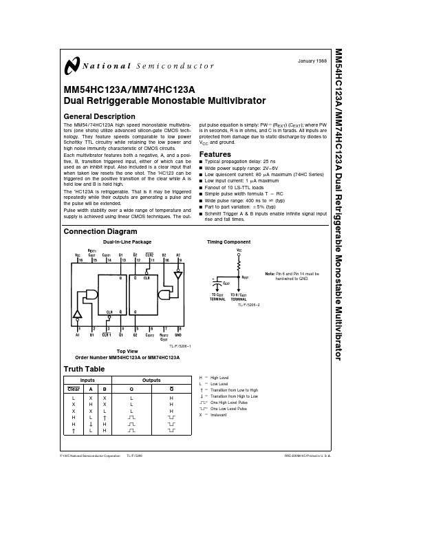 MM74HC123A