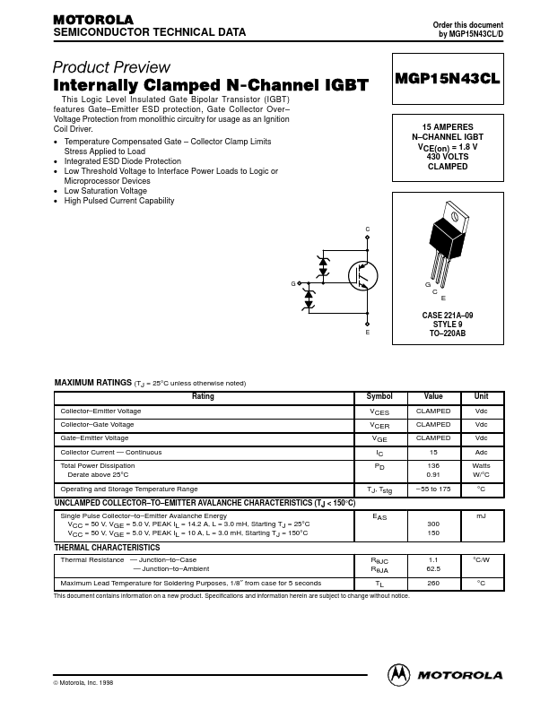 MGP15N43CL