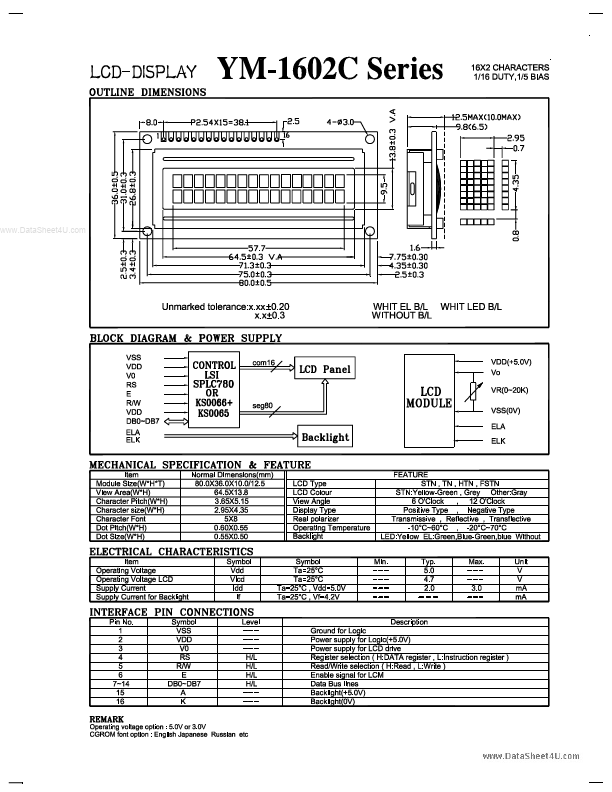 YM-1602C