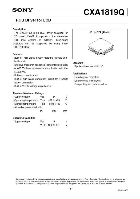 CXA1819Q