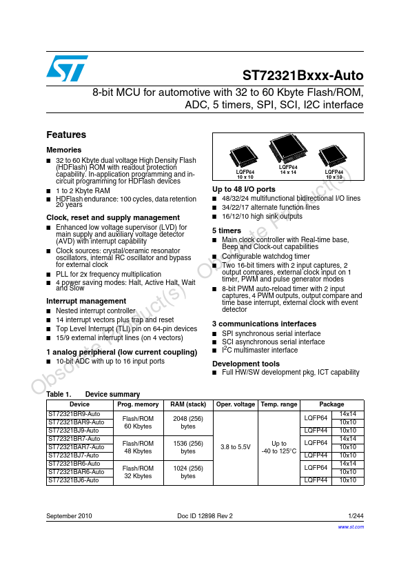 ST72321BJ6-Auto