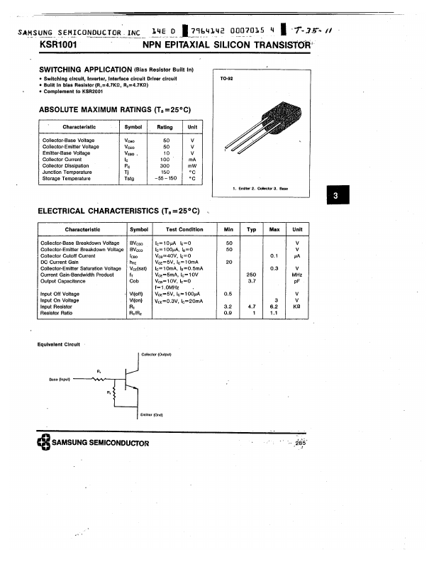 KSR1001