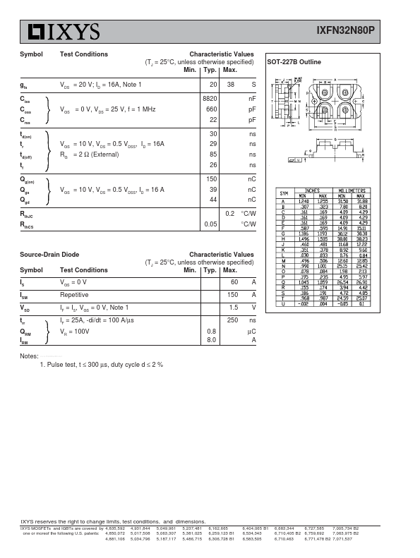 IXFN32N80P