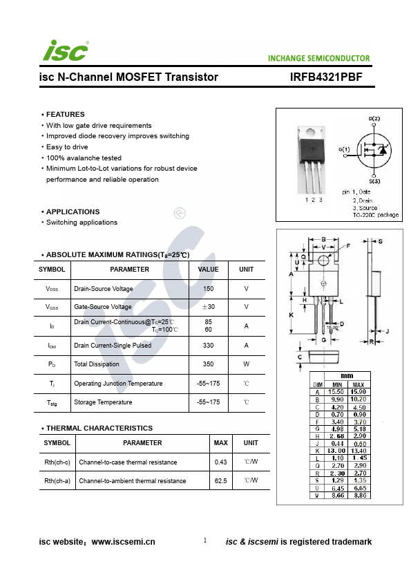 IRFB4321PBF